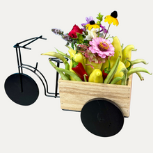 Lade das Bild in den Galerie-Viewer, Deko- Fahrrad, quadratisch, naturgeflammt, 30 x 17 x20,5 cm