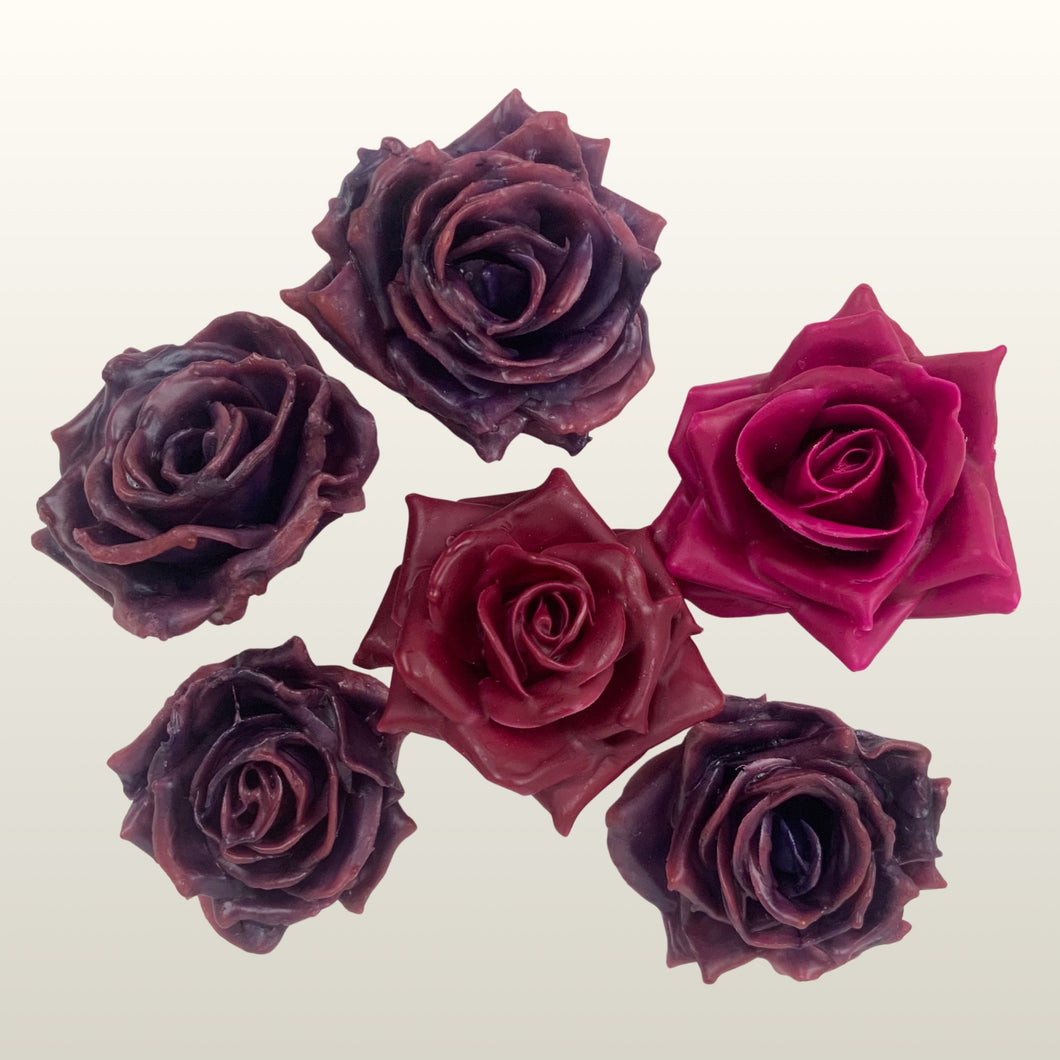 Wachsrose Rottöne - Mix,  6 Stück ANGEBOT!!!