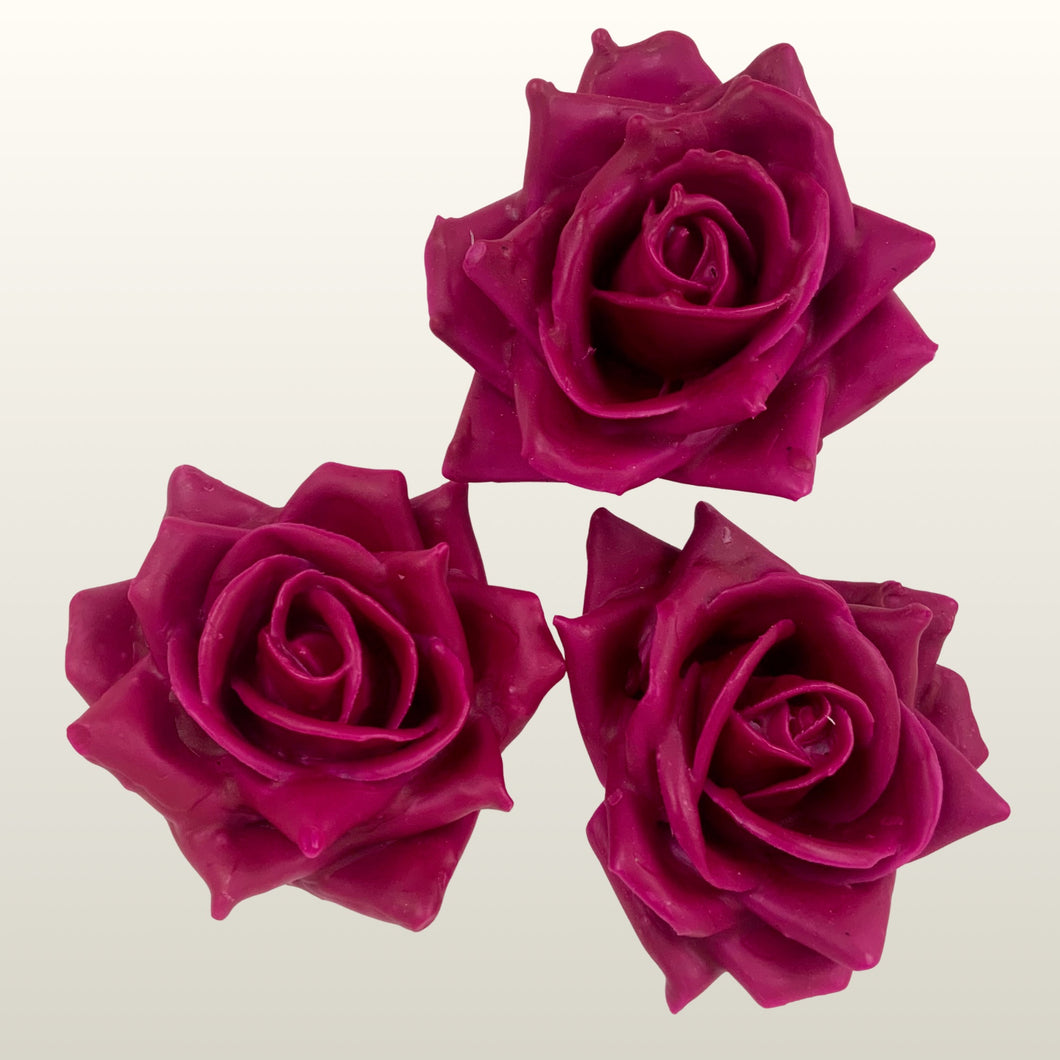 Wachsrose Pink 3 Stück